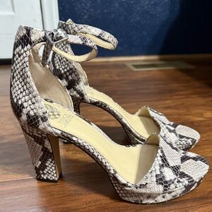 Vince Camuto Snake Print Heels